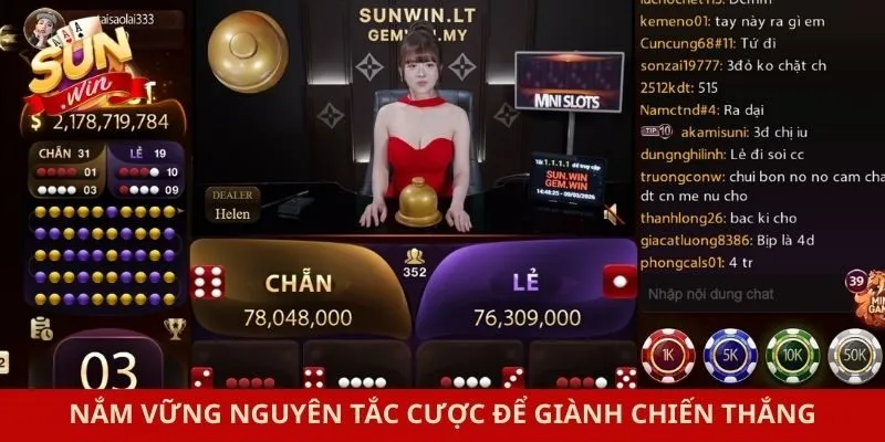 Nắm vững nguyên tắc cược để giành chiến thắng